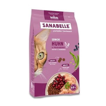 Bosch BOSCH Sanabelle Life Senior piščanec & brusnice suha hrana za starejše mačke, 8 kg
