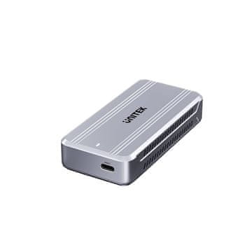 Unitek UNITEK M2 NVME USB4 SSD Ohišje 40Gbps + hlajenje, srebrno