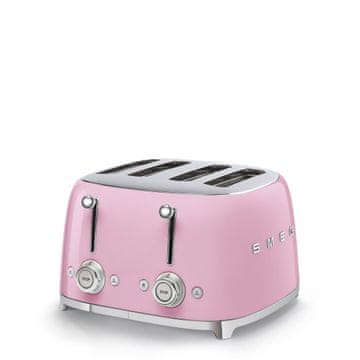 Smeg Smeg 50's Style toaster TSF03PKEU, roza, 4-delni komplet