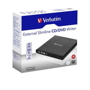 Verbatim Verbatim Slimline DVD-RW Pogon, črn