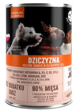 PET PTR mokra hrana za pse, GOVEDINA, brez žitaric in glutena, 400g