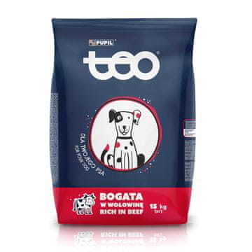 T-E-O TEO Rich in beef - Suha hrana za pse, 15kg, z govedino