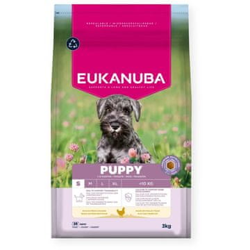 Eukanuba EUKANUBA Puppy Small - Suha hrana za majhne pasme psov, 3kg, z piščancem