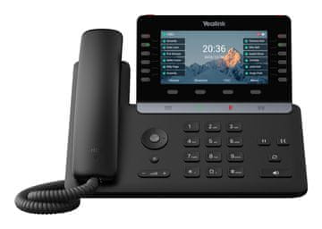 YEALINK Yealink SIP-T85W IP telefon, žična in brezžična slušalka, črn