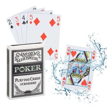 Northix Vodotesne plastične poker karte