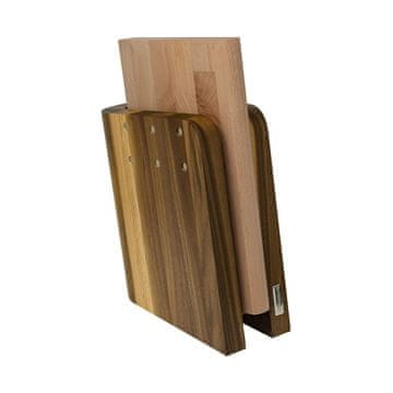 wood Artelegno komplet: lesena magnetna deska za nože iz oreha + kuhinjska deska Grand Prix