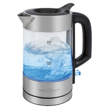 ProfiCook ProfiCook PC-WKS 1229 G stekleni kuhalnik vode, 1 L, 1600 W