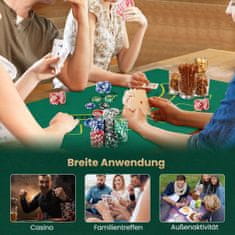 Northio Komplet za poker s 300 laserskimi žetoni in etuijem za poker ter 2 igralnima kartama in 2 ključema Komplet za poker