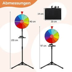 Northix Kolo sreče Ø 40 cm s talnim stojalom za trinožnike s polico