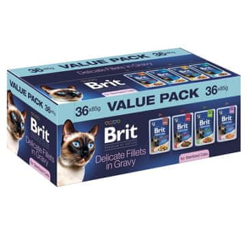 Brit BRIT Premium sterilizirane ribje filete v omaki, 36x85g