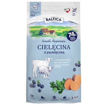 slomart BALTICA Smaki regionów - suha pasja hrana za majhne pse (puran, jagnjetina), 3 kg