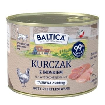 slomart BALTICA Smaki regionów Piščanec s puranom - mokra hrana za mačke - 185g