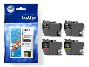 BROTHER Brother LC-421VAL original črn, cian, magenta, rumen črnilni vložek, komplet 4 kosov