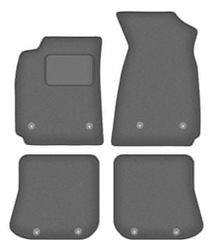 Velur grafit tepihi za: Audi A4 B5 FL limuzina, karavan, avant (1999-2001)