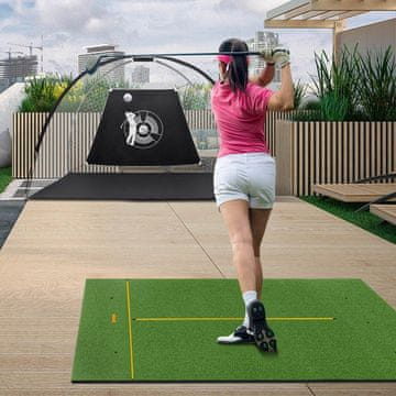 Northio Podloga za udarce v golfu 2 gumijasti majici & 2 palici za poravnavo & 6 položajev za majico 152 x 117 cm debelina 32 mm