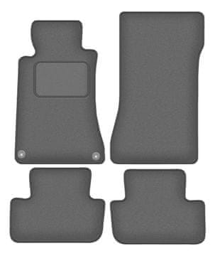 Velur grafitne avto preproge za: Mercedes CLK W209 coupe (1997-2009)