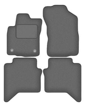 Velur grafitne avto preproge za: Toyota Hilux VIII pickup (2015-)