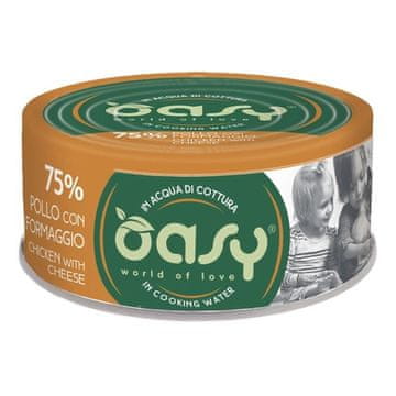 Oasy OASY More Love s piščancem in sirom - mokra hrana za mačke, 70g