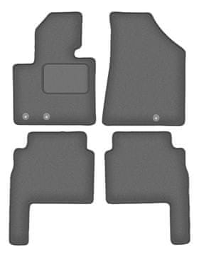 Velur grafitne avto preproge za: Kia Sorento II SUV (2009-2015)
