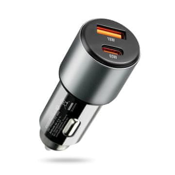 slomart EAV CC-60Q avtopolnilec USB QC3.0 + USB-C PD 83W, črn