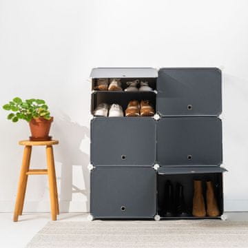 InnovaGoods Prenosna modularna omarica za čevlje InnovaGoods Grey - 36 parov