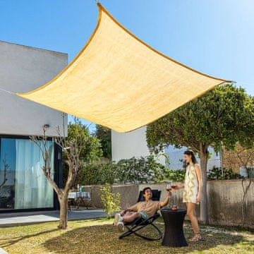InnovaGoods Pravokotno senčno jadro Shazail InnovaGoods 2 x 3 m - sivo