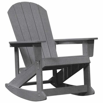 Vidaxl Adirondack gugalnik Svetlo siva 92 x 73,5 x 92 cm HDPE
