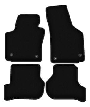 Črne velur preproge BASIC za: Seat Leon II kombilimuzina (2005-2012)