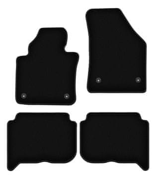 Črne velur preproge BASIC za: Volkswagen Touran I 2FL enoprostorec (2010-)