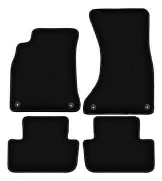 Črne velur preproge BASIC za: Audi A4 B8 limuzina, karavan, avant, allroad (2007-2015)
