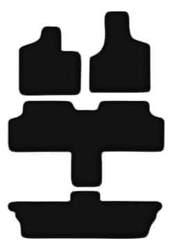 Osnovne črne velur preproge za: Chrysler Grand Voyager III 7-sedežni (2001-2007)