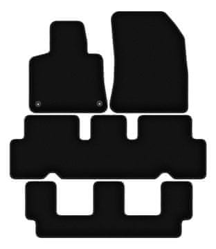 Črne velur preproge BASIC za: Citroen C4 Grand Spacetourer 7-sedežni (2013-2021)