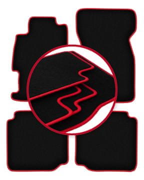 Velurne talne preproge z rdečim robom za: Rover 600/ 618 / 620 / 623 limuzina (1993-1999)
