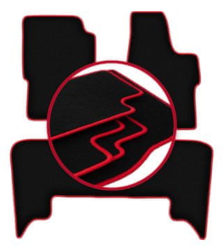 Velurne talne preproge z rdečim robom za: Isuzu Trooper II SUV (1992-2002)