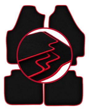 Velurne preproge z rdečim robom za: Fiat Idea enoprostorec (2003-2010)