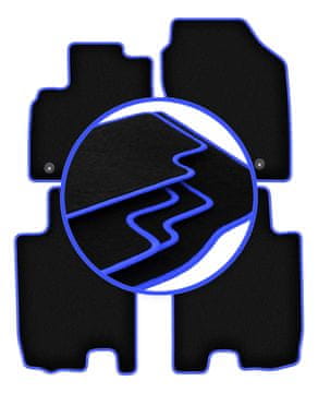 Avtomobilske preproge CARLUX-BLUE za: Honda City V limuzina (2008-2011)