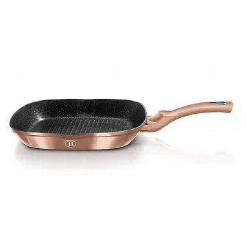 Berlingerhaus Ponev za peko na žaru z marmornato površino 28 cm Rosegold Metallic Line BH-1521