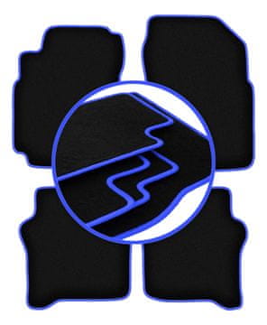Avtomobilske preproge CARLUX-BLUE za: Nissan Primera P12 karavan, limuzina, liftback (2001-2007)