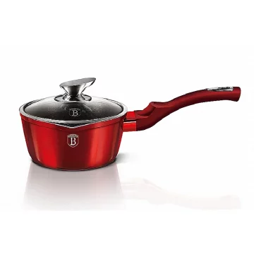 Berlingerhaus Posoda s pokrovom z marmornato površino 16 cm Burgundija Metallic Line BH-1525