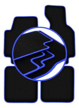Avtomobilske preproge CARLUX-BLUE za: Audi 80 B5 kabriolet (1994-2000)