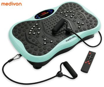 Medivon Oxya fitnes vibracijska plošča + daljinski upravljalnik, 200 W, črna