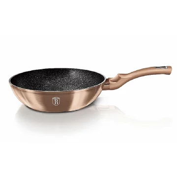 Berlingerhaus Wok z marmornato površino 30 cm Rosegold Metallic Line BH-6171