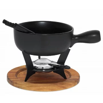 Kela Fondue za sir COUNTRY iz nerjavečega jekla / keramike o22 cm KL-16640