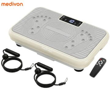 Medivon Oxya Fit fitnes vibracijska plošča + daljinski upravljalnik, 150 W, bež