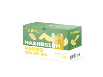 GymBeam Magnezijev napitek Magnesium Packs z okusom limone