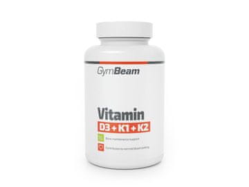 GymBeam Vitamin D3+K1+K2 v kapsulah