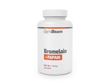 GymBeam Encimski kompleks Bromelain Papain, 90 kapsul