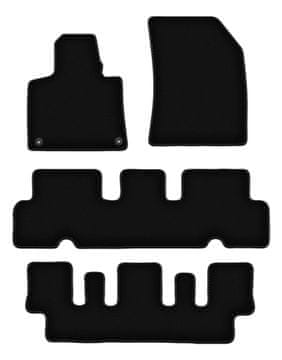 Črne velur preproge BASIC za: Citroen C4 Grand Picasso II enoprostorec 7 sedežev (2013-2019)
