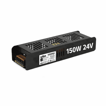 Vito LED napajalnik 150W 24V IP20 6,25A kovinsko ohišje SLIM ZEUS