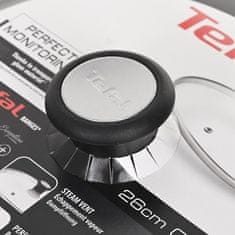 Tefal Pokrov za tefal posodo Okrogel 26 cm, Nerjaveče jeklo, Prozoren